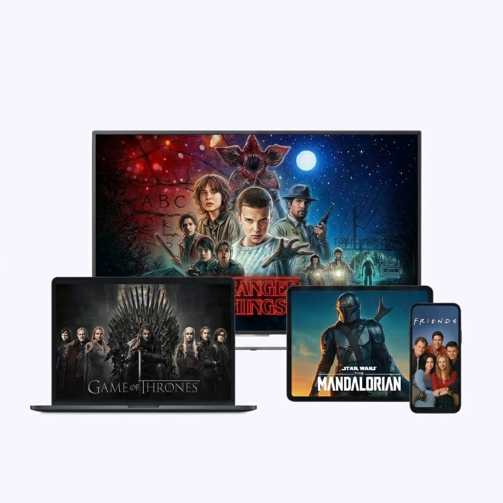 IPTV auf verschiedenen Geräten – TV, Laptop, Tablet, Smartphone